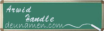Arwid Handle Visitenkarte